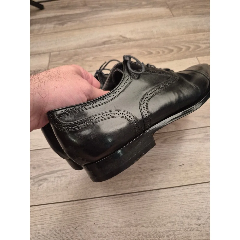 To‎ Boot New York Adam Derrick Mens Black Leather Brogue Medallion Oxfords Sz 12